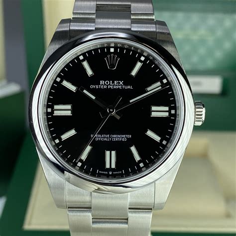 rolex oyster perpetual day date black face replica|rolex oyster perpetual 41 124300.